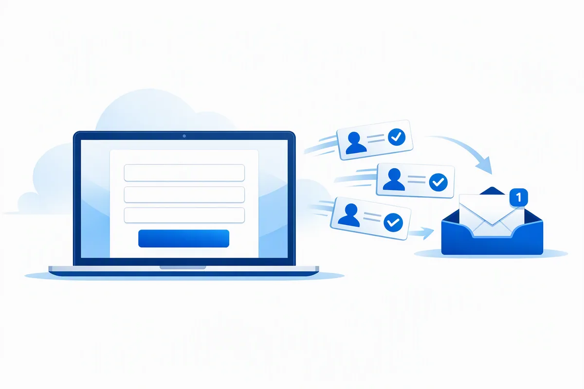Website contact form with new lead notifications — lead capture by AI4WEB