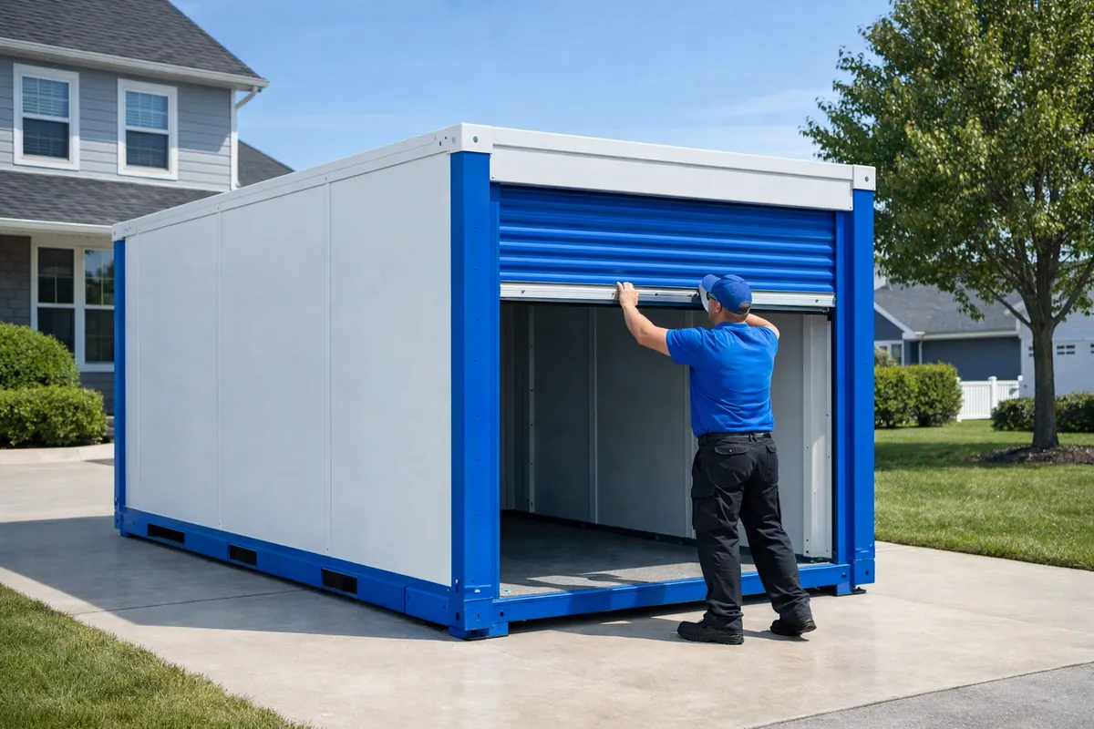 Local business website preview — portable storage — self storage website by AI4WEB